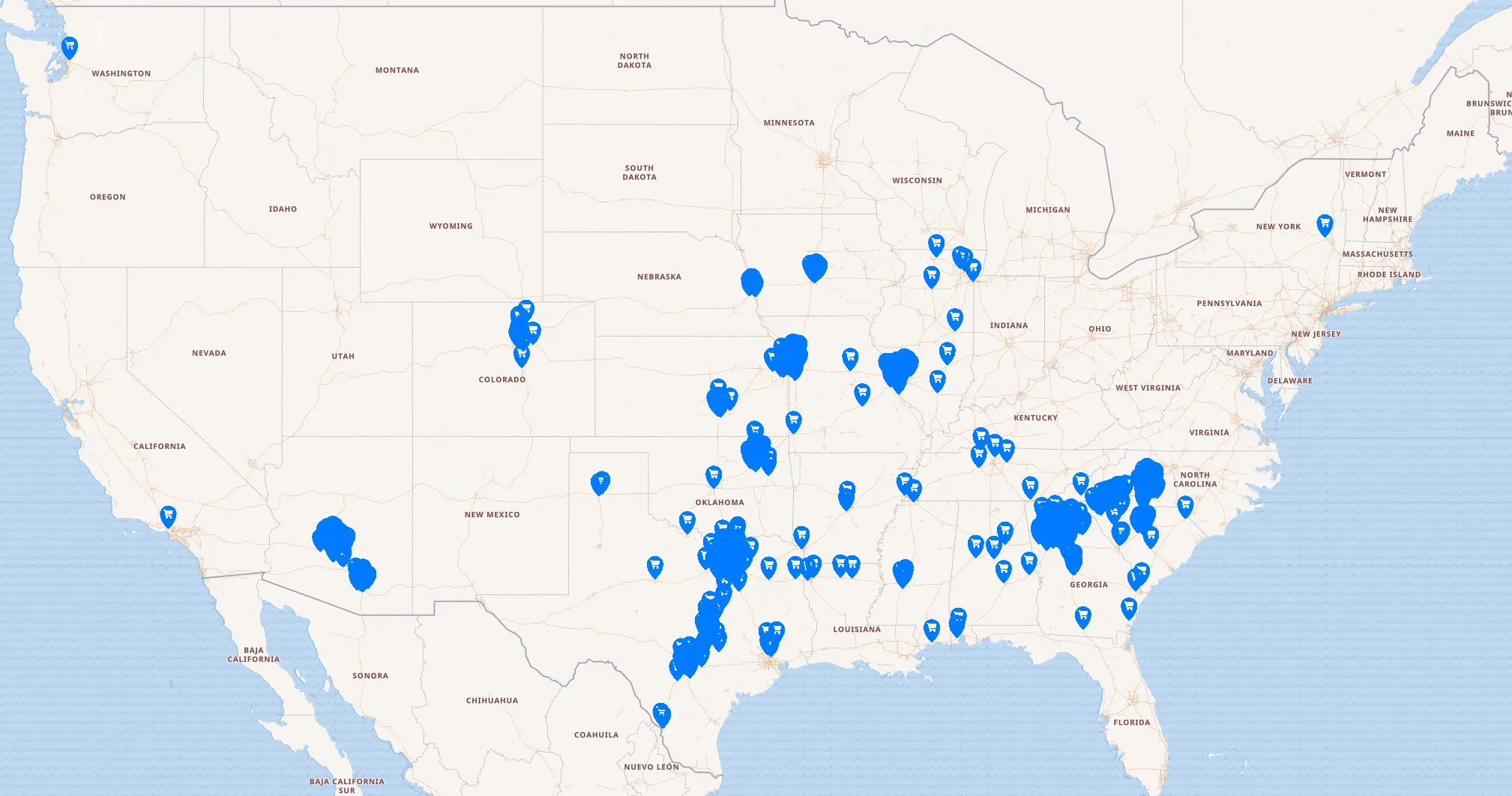 Map of Locations